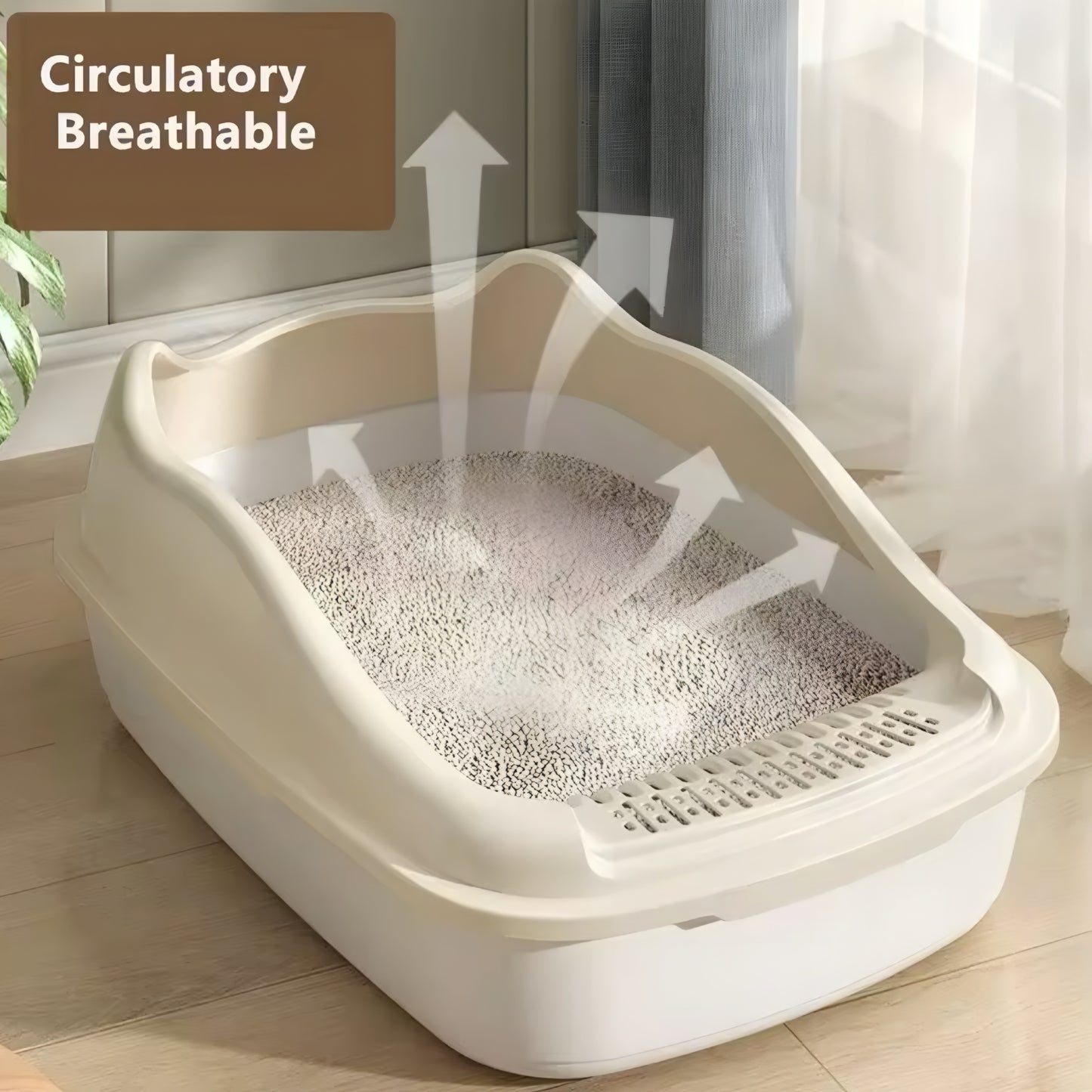 Semi-Closed Litter Box for Pets